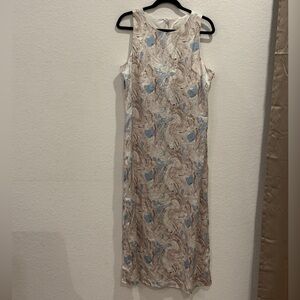 Joie Blue and Cream Maxi Dress